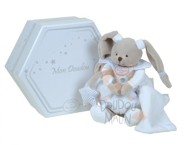  céleste lapin pantin boule avec blanc gris beige étoile 